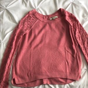 Loft sweater with button back